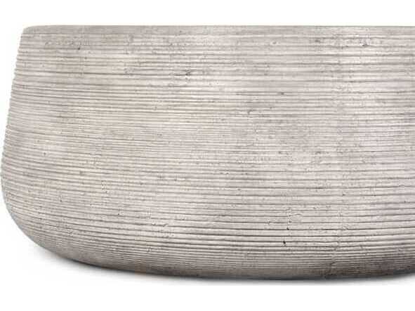 Classic Home Outdoor Nellie Rough Light Grey Concrete Round Coffee Table