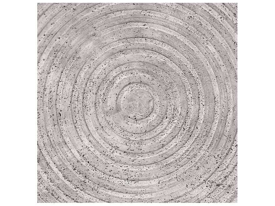 Classic Home Outdoor Nellie Rough Light Grey Concrete Round Coffee Table