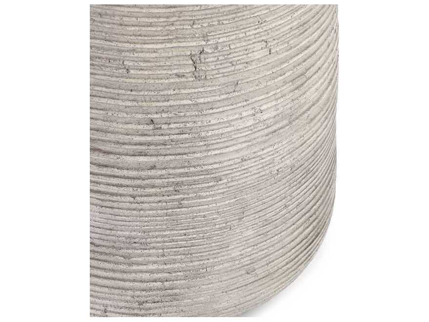 Classic Home Outdoor Nellie Rough Light Grey Concrete Round End Table