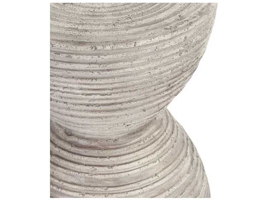 Classic Home Outdoor Corey Rough Light Grey Concrete Round End Table