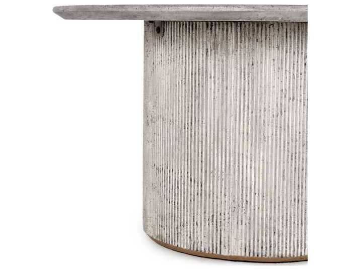 Classic Home Outdoor Debbie Light Grey Concrete Round Dining Table