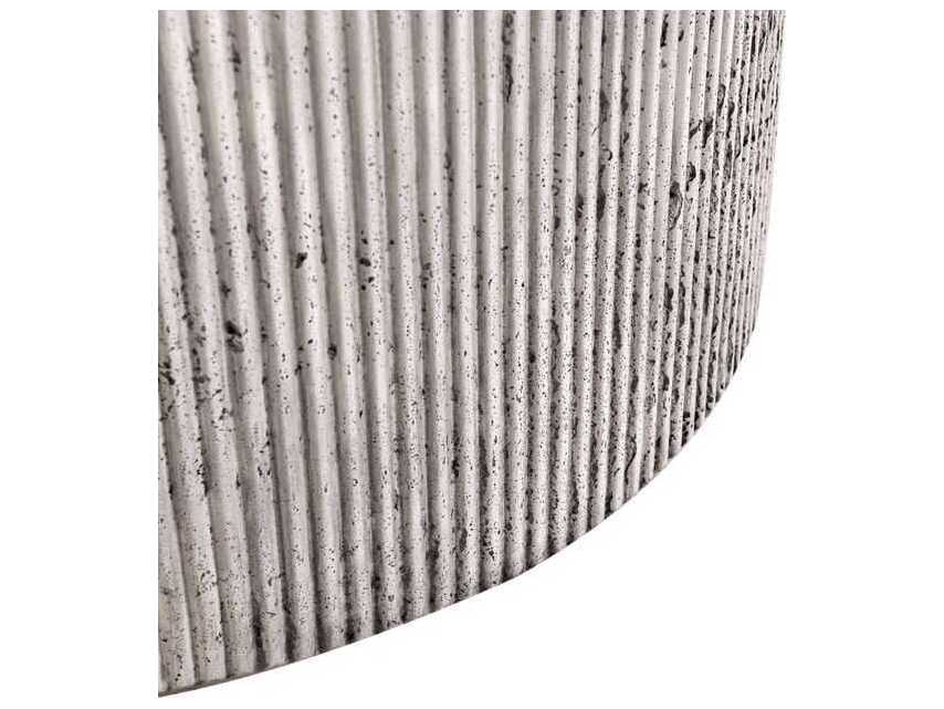 Classic Home Outdoor Debbie Light Grey Concrete Round Dining Table