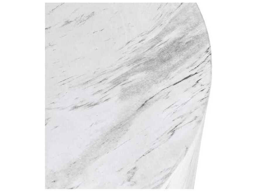 Classic Home Outdoor Arlette White Concrete Round Coffee Table