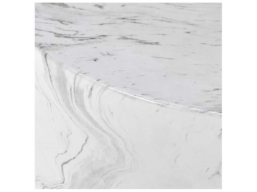 Classic Home Outdoor Arlette White Concrete Round Coffee Table