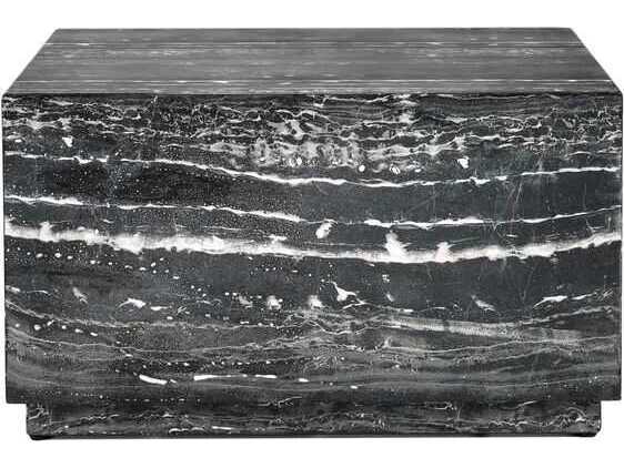 Classic Home Outdoor Arlette Black Concrete Square Coffee Table