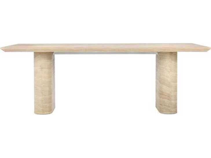 Classic Home Outdoor Aiden Beige Concrete Rectangular Dining Table