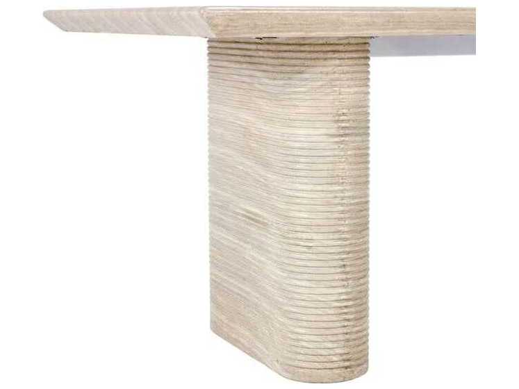 Classic Home Outdoor Aiden Beige Concrete Rectangular Dining Table