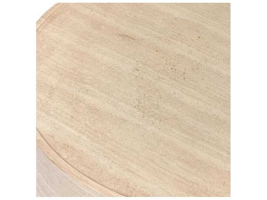 Classic Home Outdoor Mckenna Beige Concrete Round Coffee Table