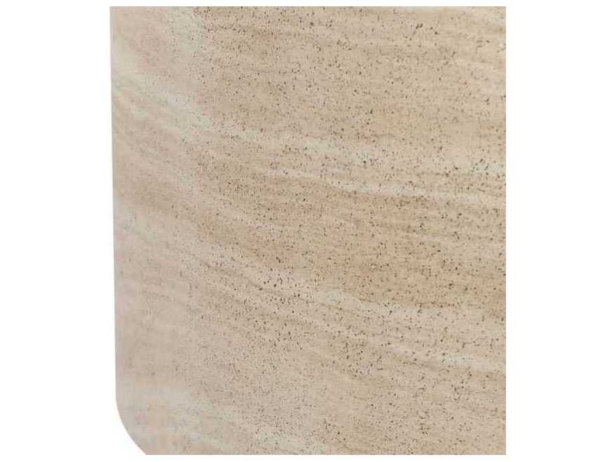 Classic Home Outdoor Mckenna Beige Concrete Round Coffee Table