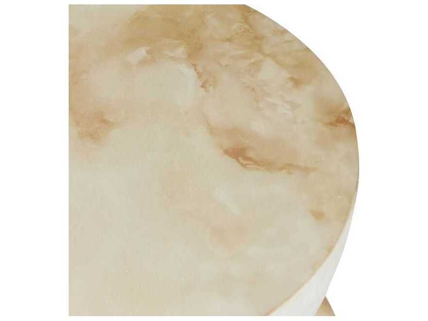 Classic Home Outdoor Leva Cream Concrete Round End Table