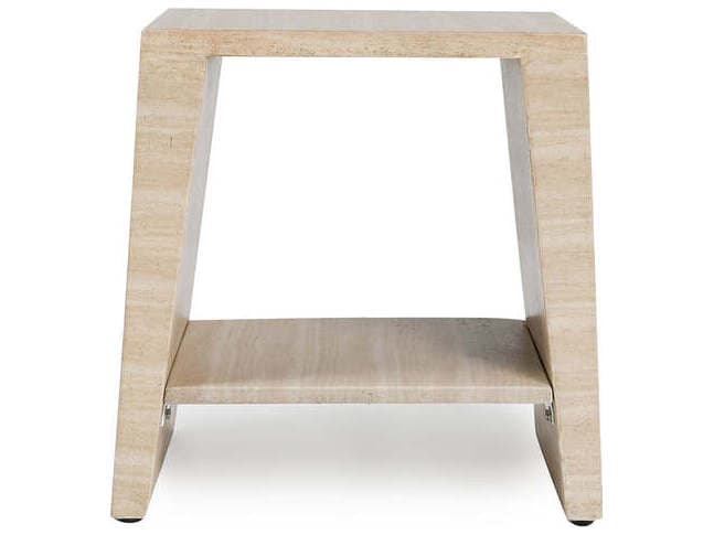 Classic Home Outdoor Rosen Beige Concrete Oval End Table