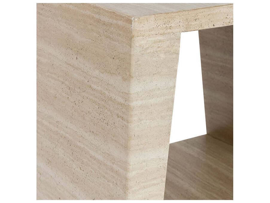 Classic Home Outdoor Rosen Beige Concrete Rectangular End Table