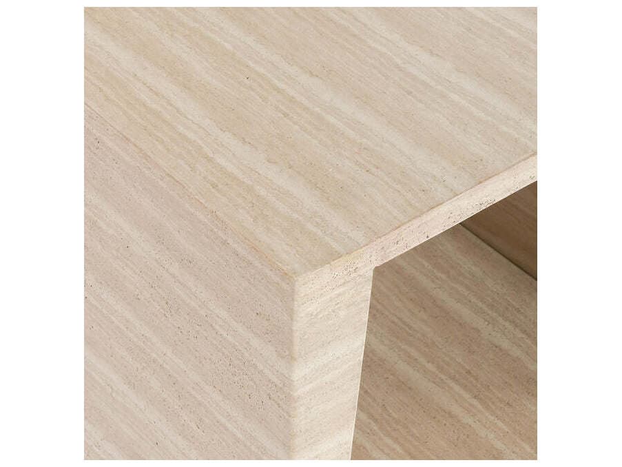 Classic Home Outdoor Rosen Beige Concrete Rectangular End Table