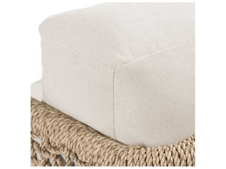 Classic Home Outdoor Brisbane Natural Brown, Cream Rope Cushion Lounge Chair