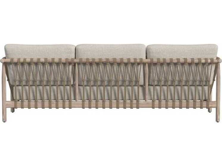 Classic Home Outdoor Leo Taupe Wood Cushion Sofa