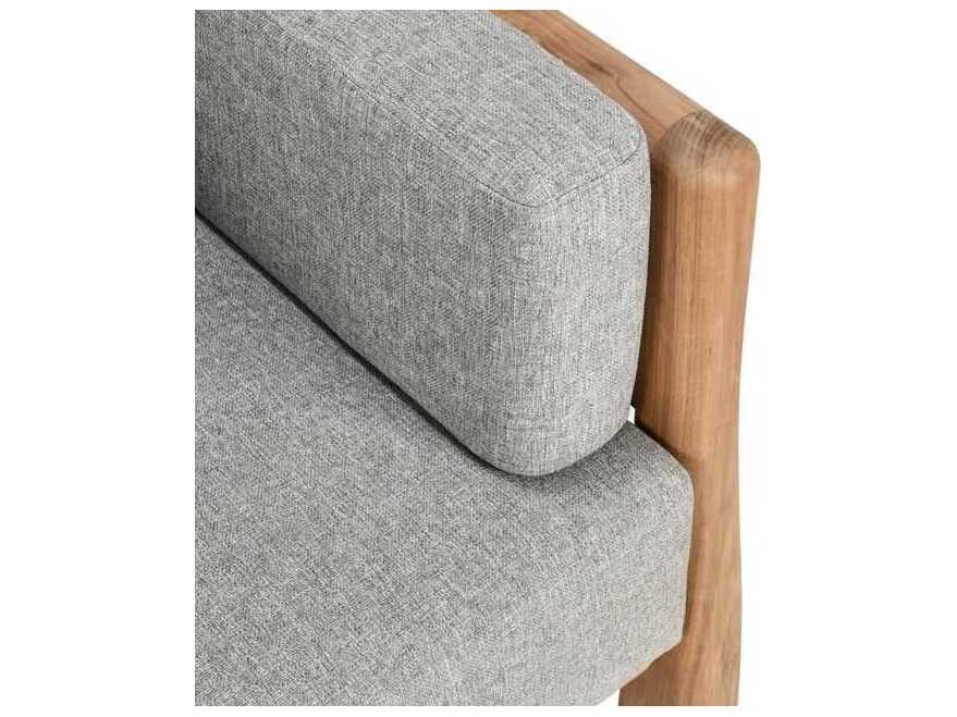 Classic Home Outdoor Aston Natural, Gray Wood Cushion Lounge Chair