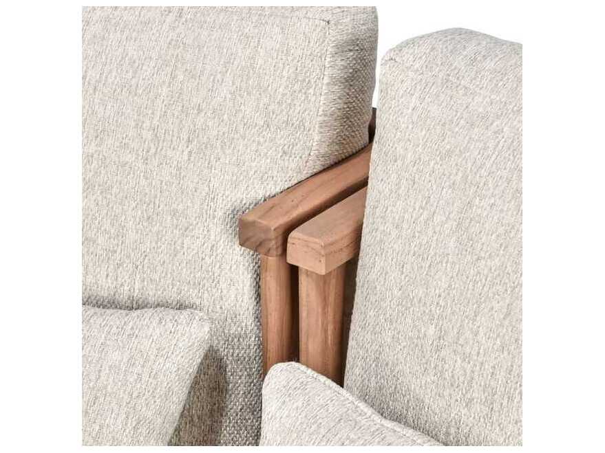 Classic Home Outdoor Isla Natural Wood Cushion Sofa