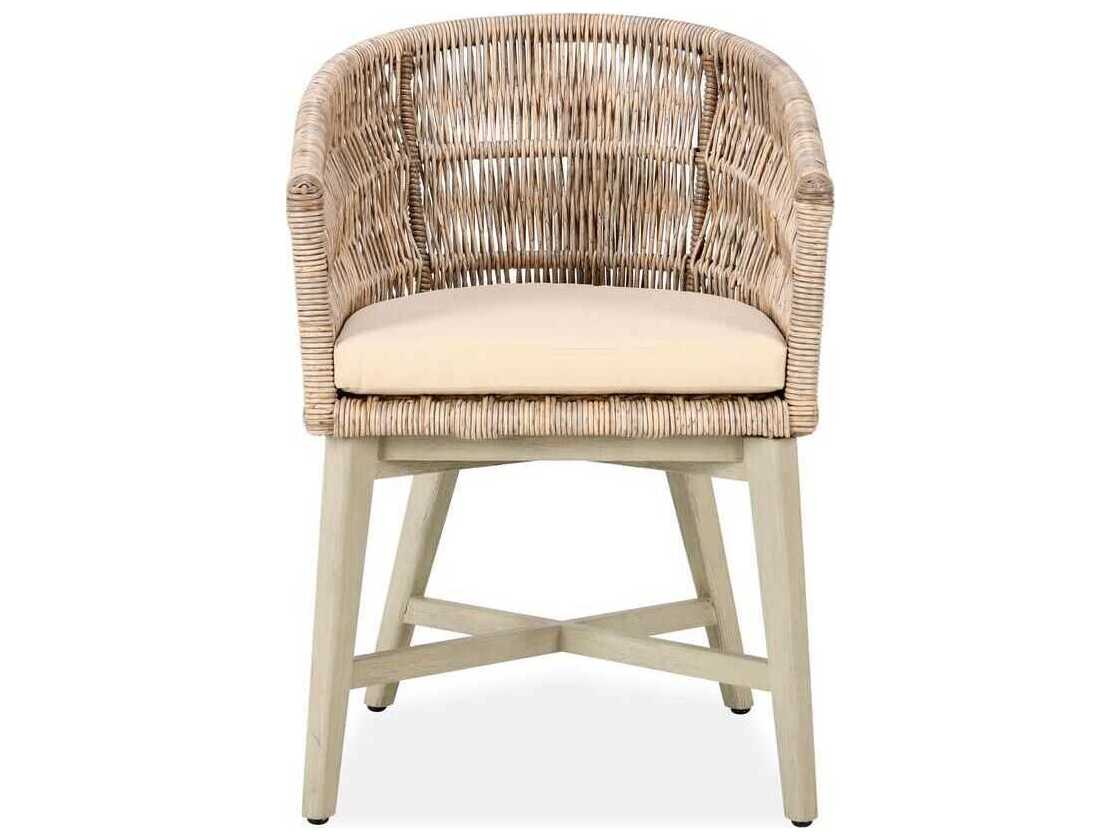Classic Home Outdoor Collins Natural sand Wood Cushion Dining Chair