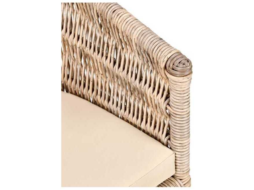 Classic Home Outdoor Collins Natural sand Wood Cushion Dining Chair