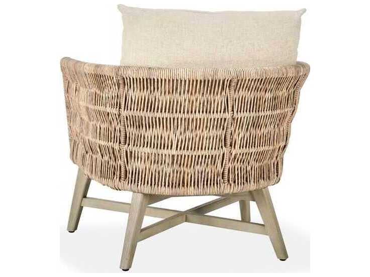 Classic Home Outdoor Collins Natural sand Wood Cushion Lounge Chair