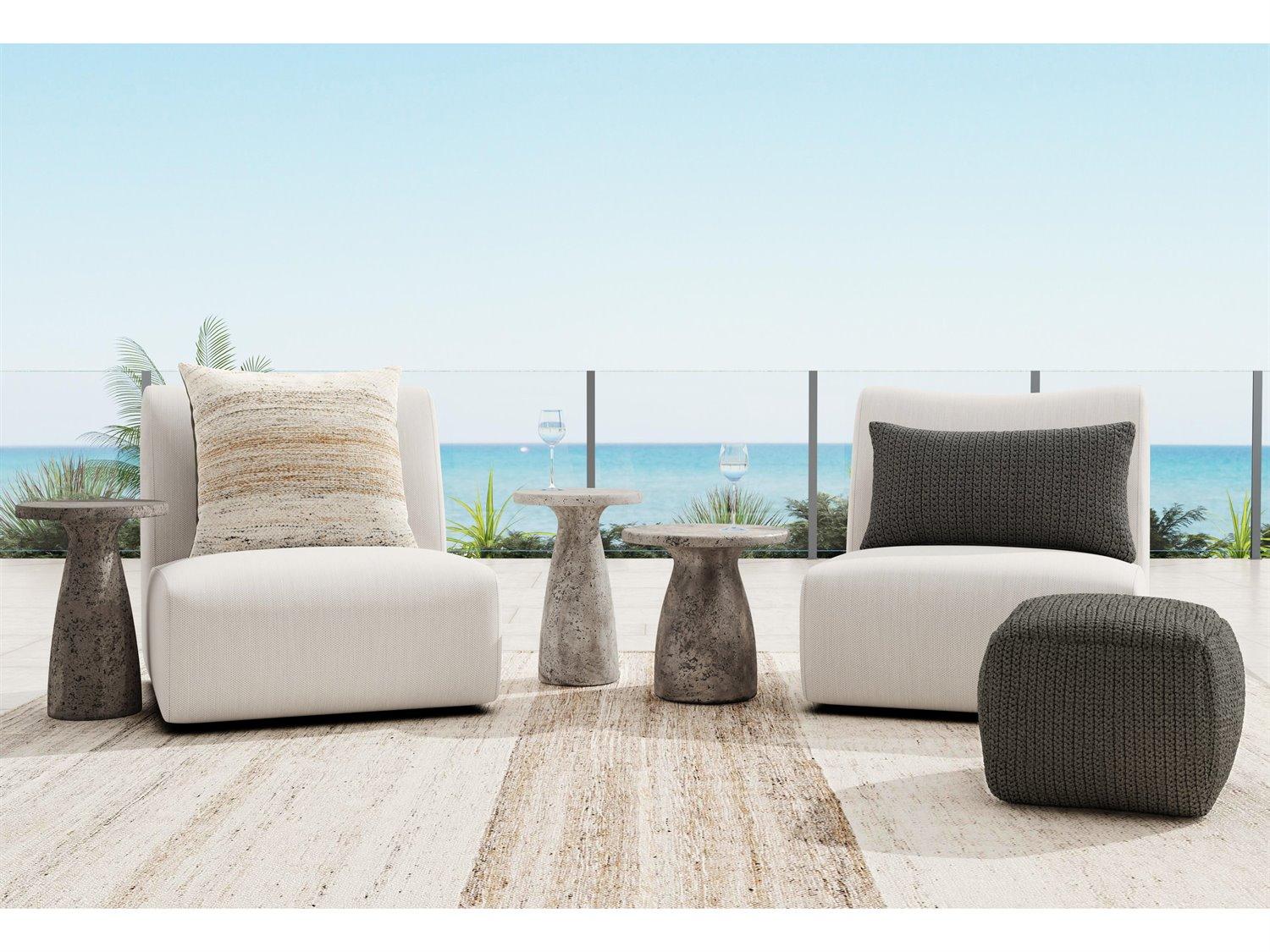 Classic Home Outdoor Atlas Fabric Conversation Patio Lounge Set