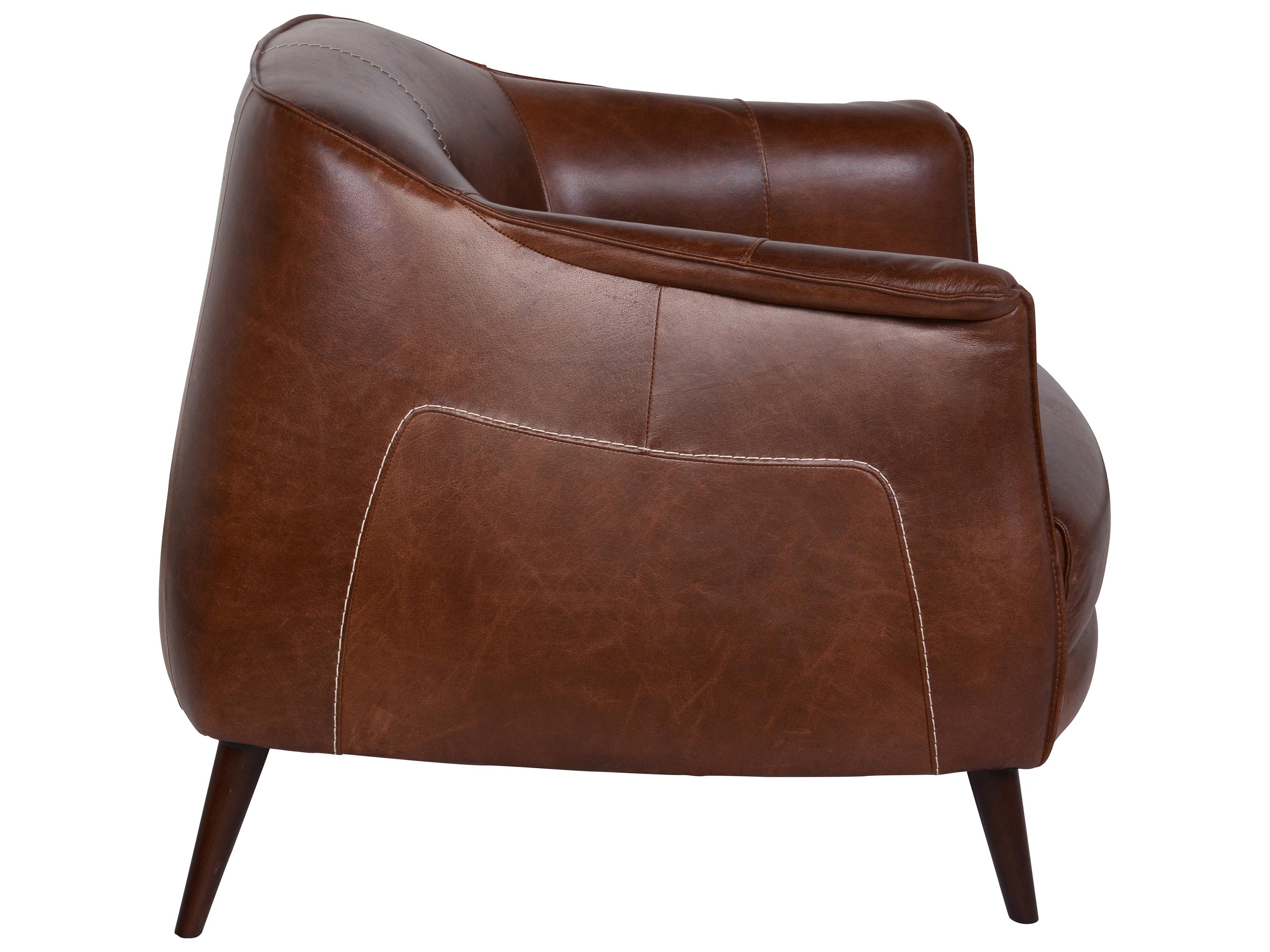 Classic Home Martel Brown Leather Accent Chair