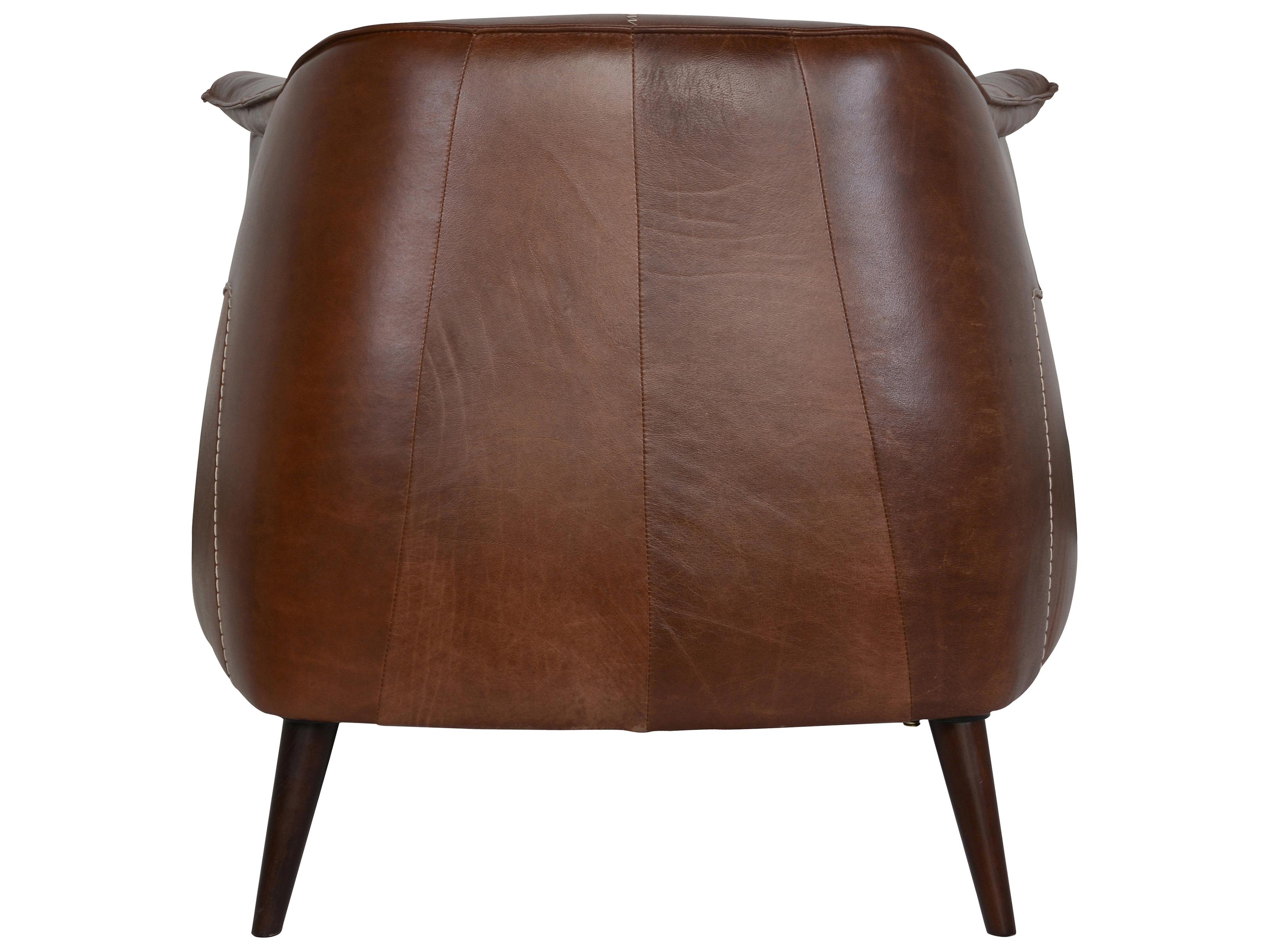 Classic Home Martel Brown Leather Accent Chair