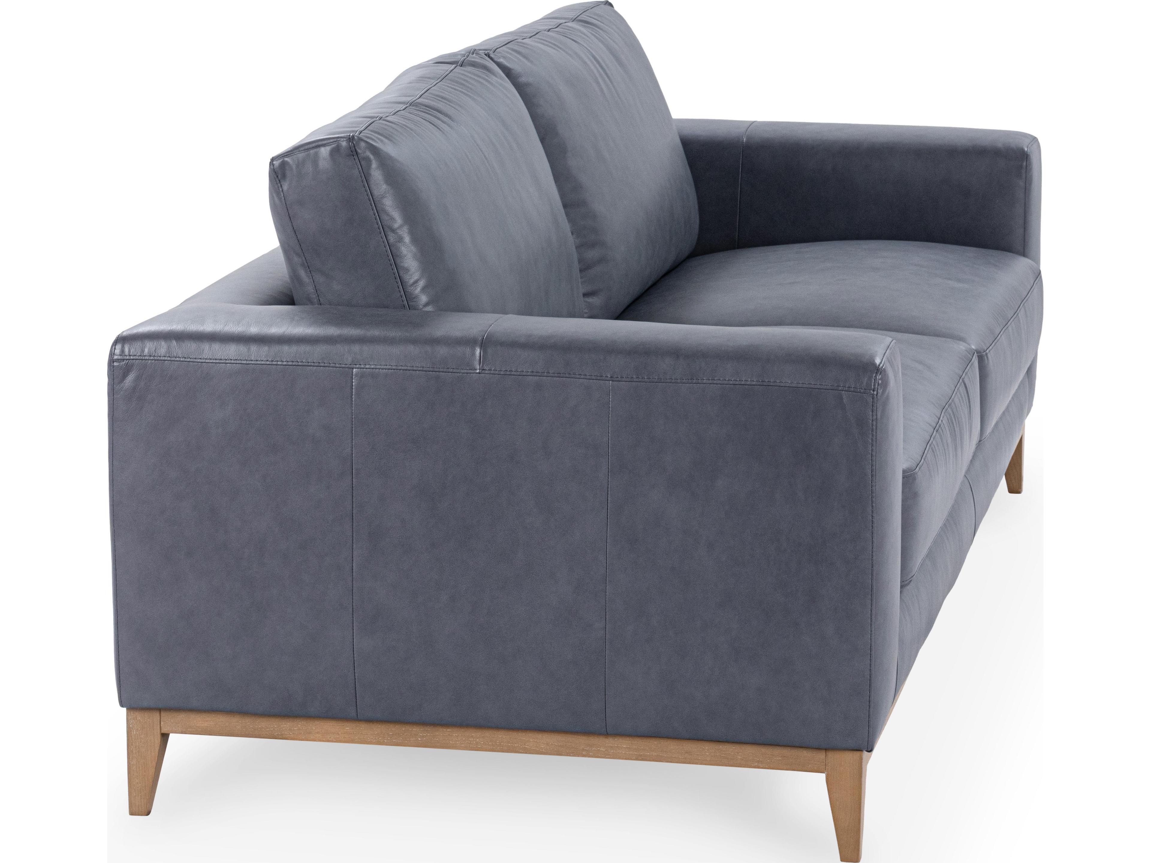 Classic Home Donovan Mystic Blue Leather Sofa
