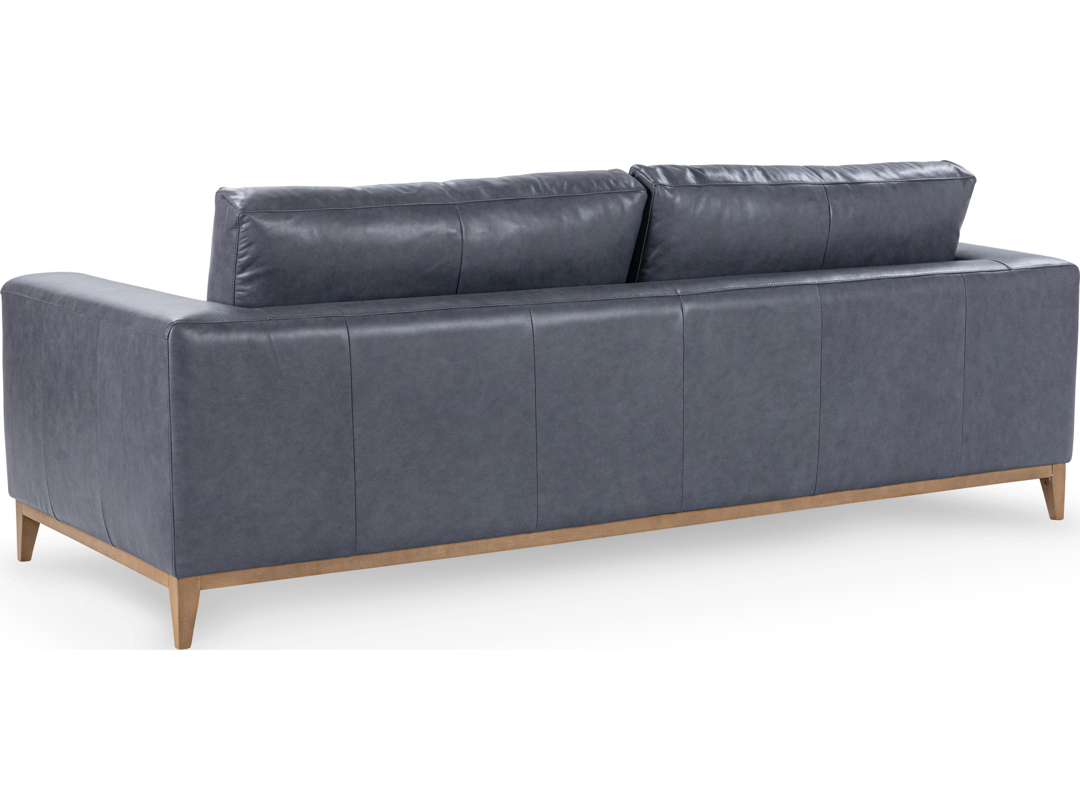 Classic Home Donovan Mystic Blue Leather Sofa