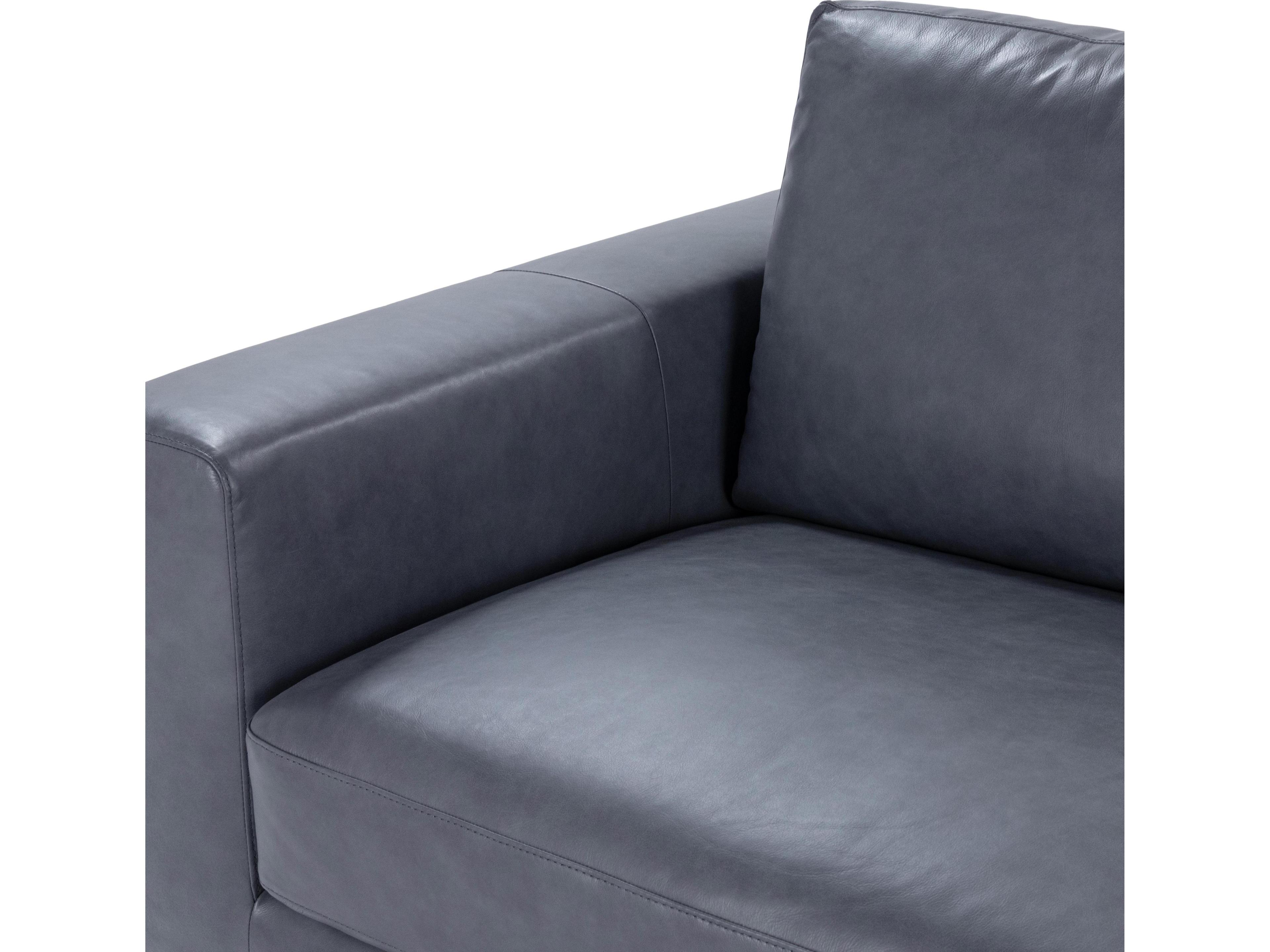 Classic Home Donovan Mystic Blue Leather Sofa