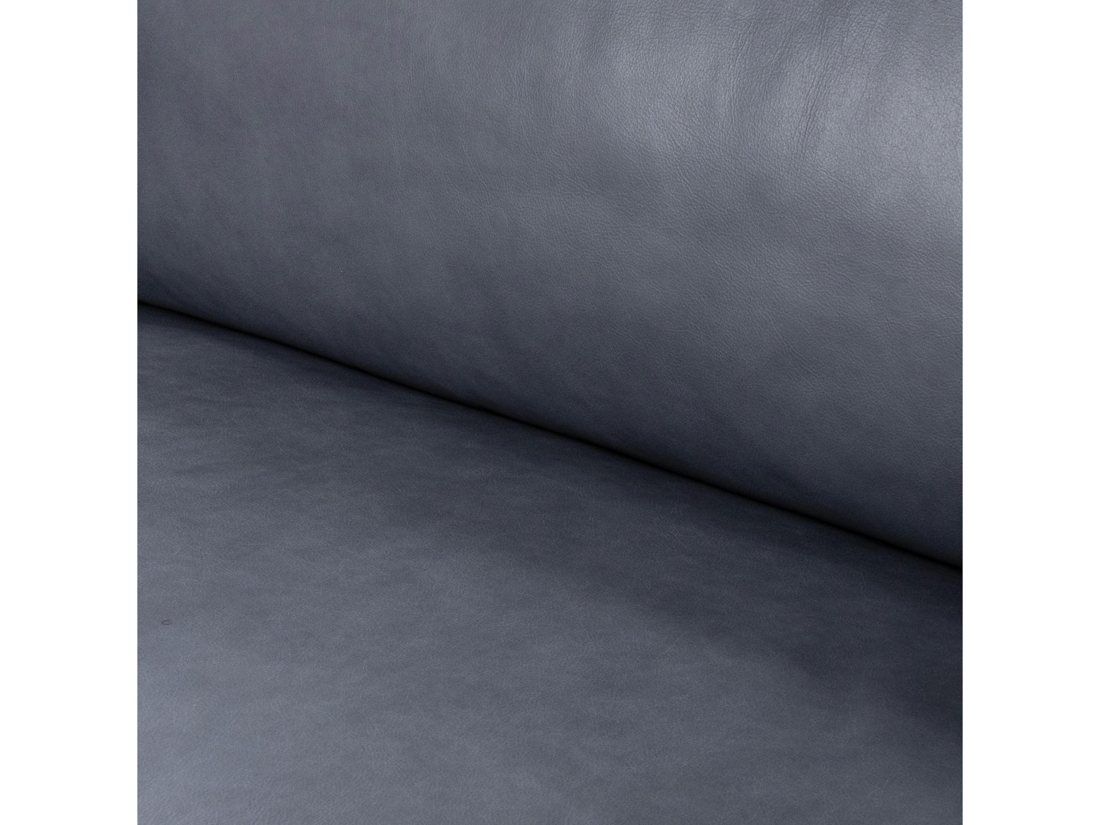 Classic Home Donovan Mystic Blue Leather Sofa