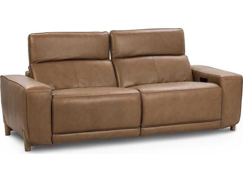 Classic Home Kadon Tan Brown Leather Sofa