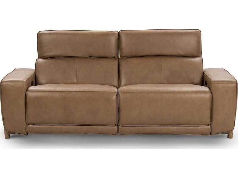 Classic Home Kadon Tan Brown Leather Sofa