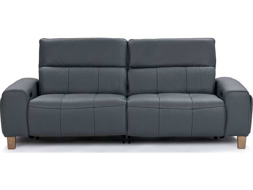 Classic Home Alea Smoke Blue Leather Sofa
