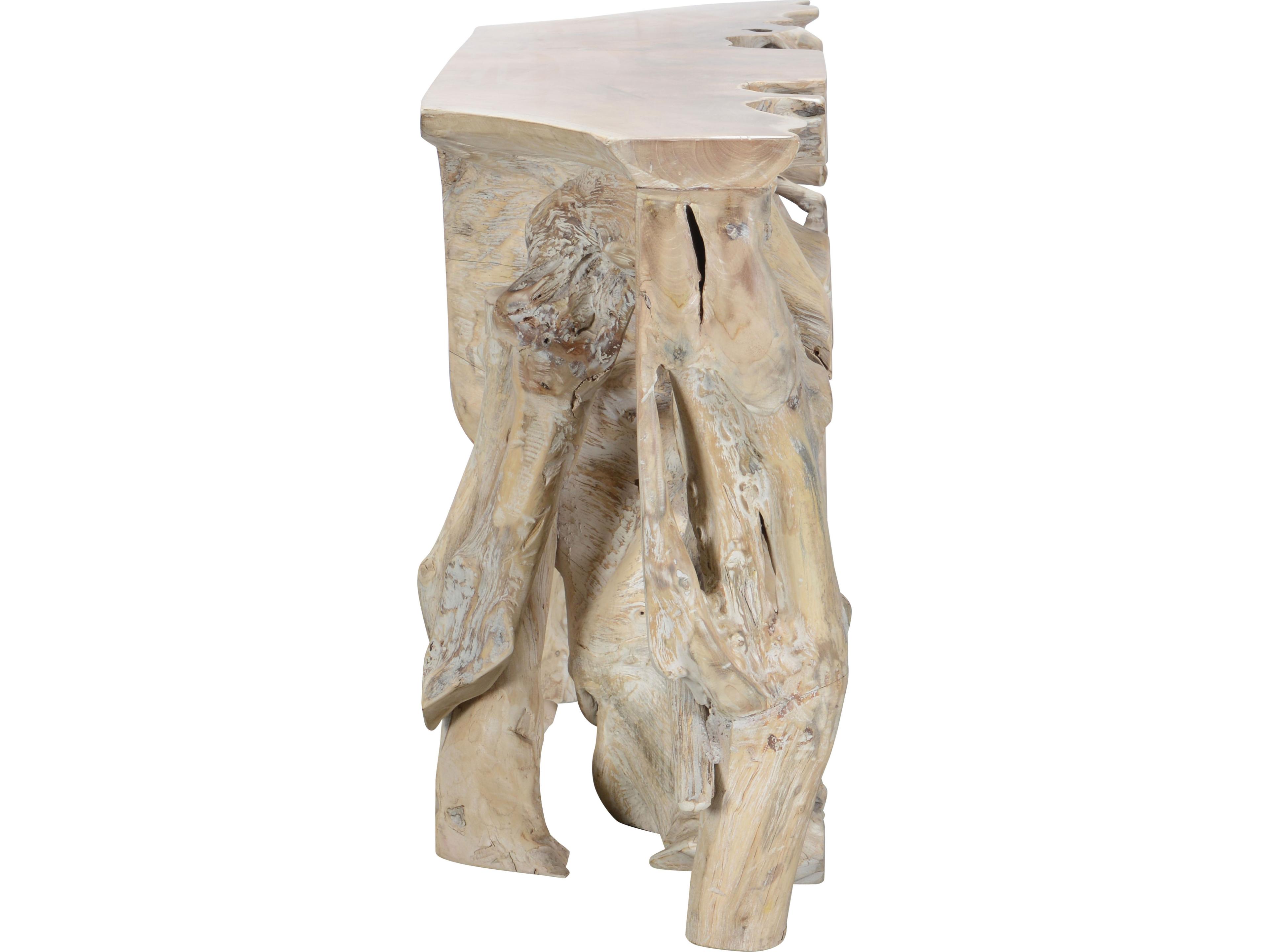 Classic Home Cypress Wood Natural White Wash Console Table