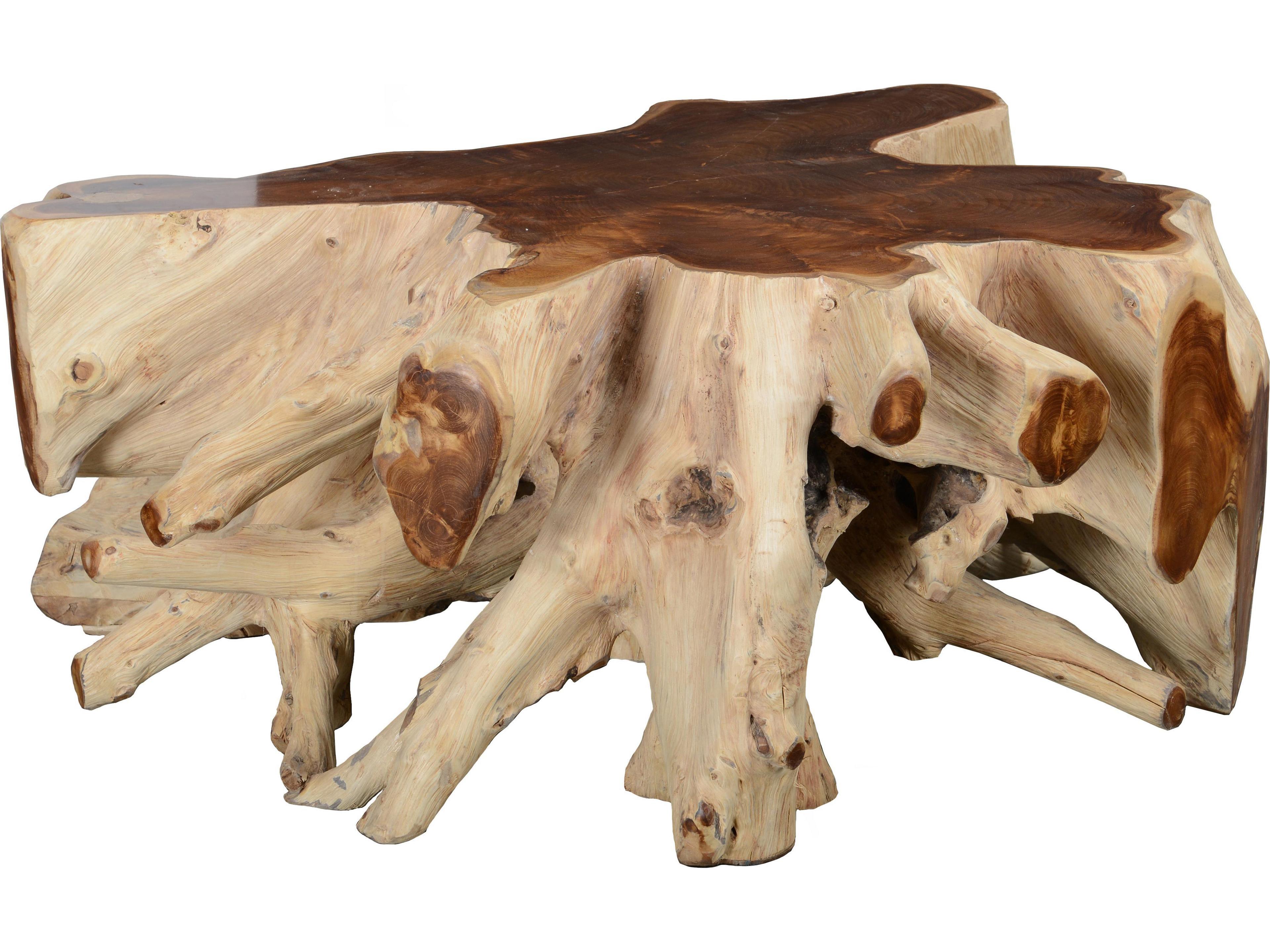 Classic Home Groot Wood Natural Coffee Table