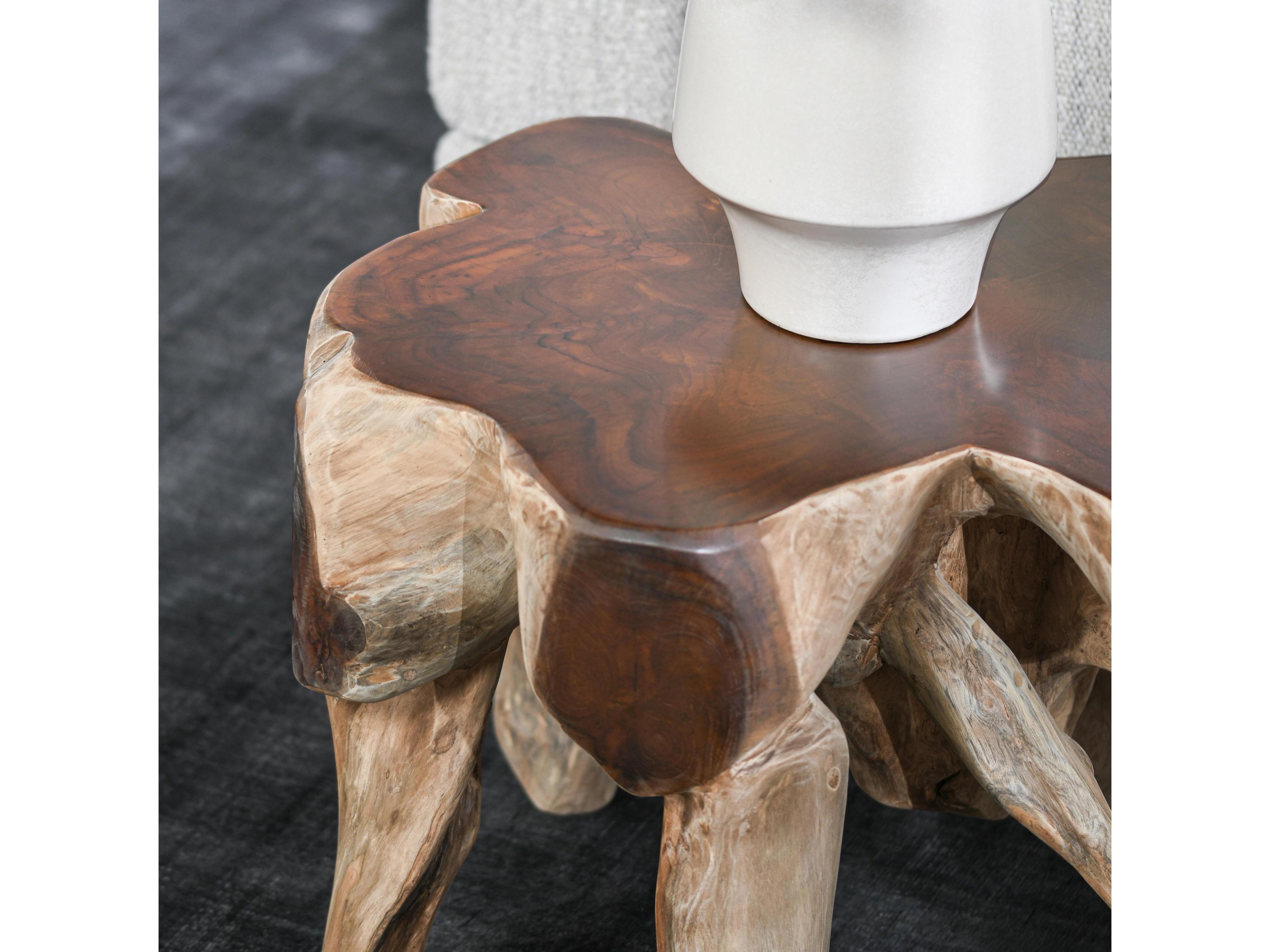 Classic Home Groot Wood Natural End Table