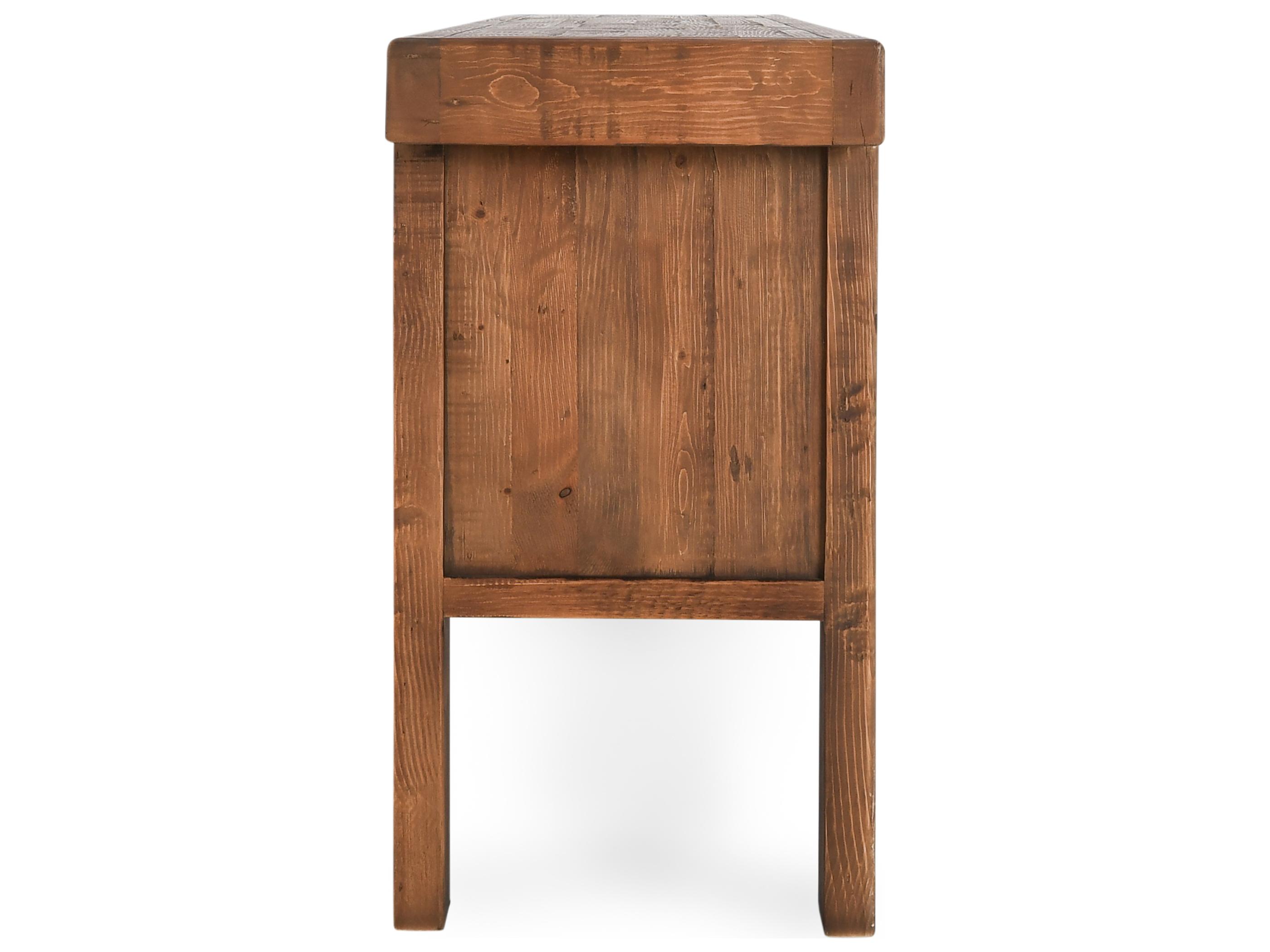 Classic Home Lahey Rectangular Wood Mission Brown Console Table