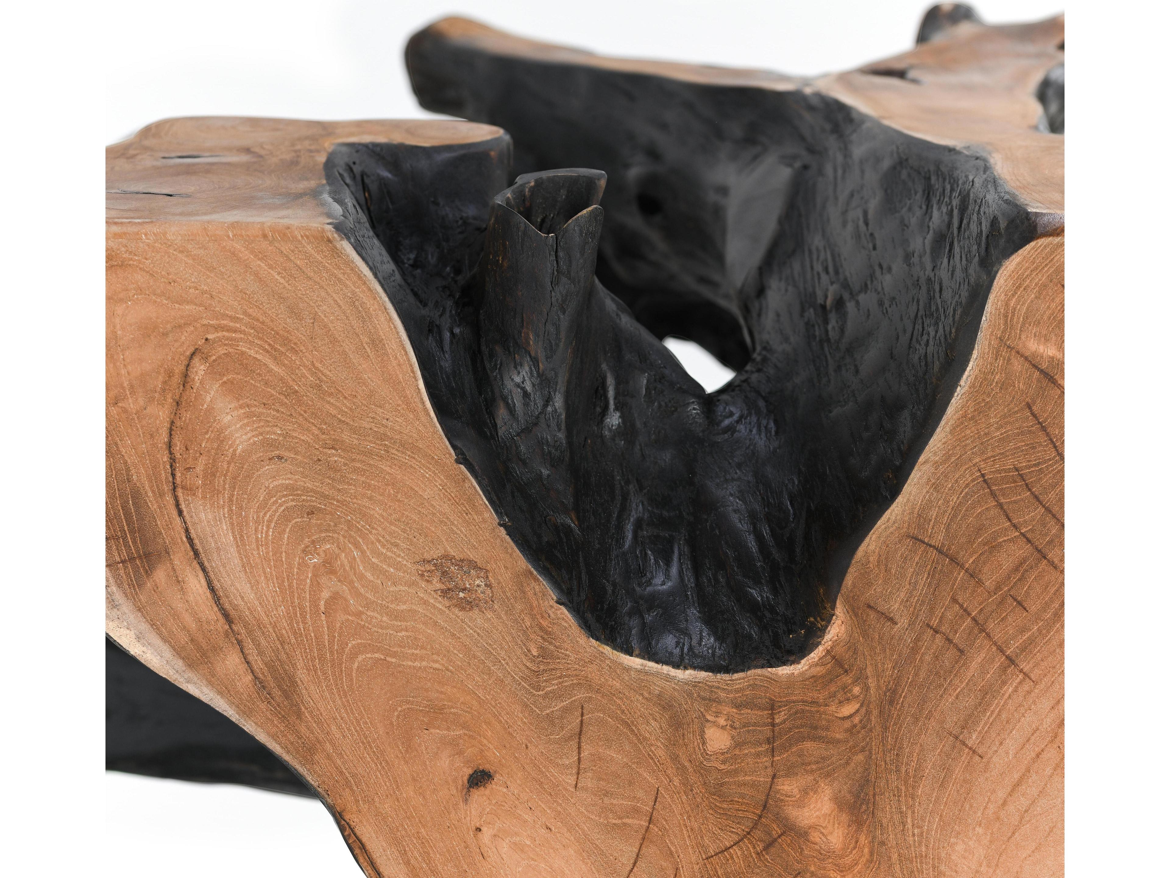 Classic Home Cypress Wood Black Coffee Table