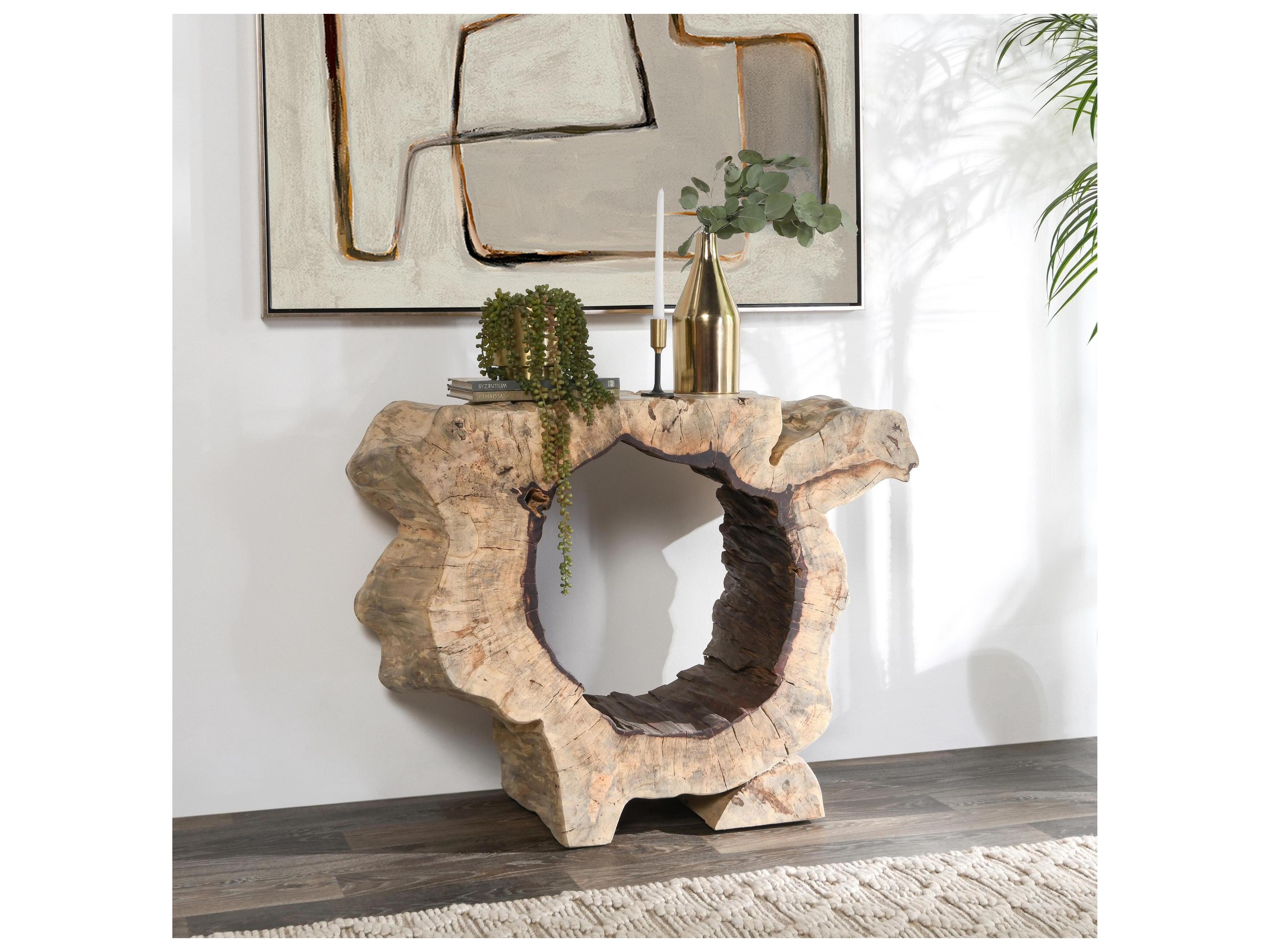 Classic Home Odette Wood Natural Console Table