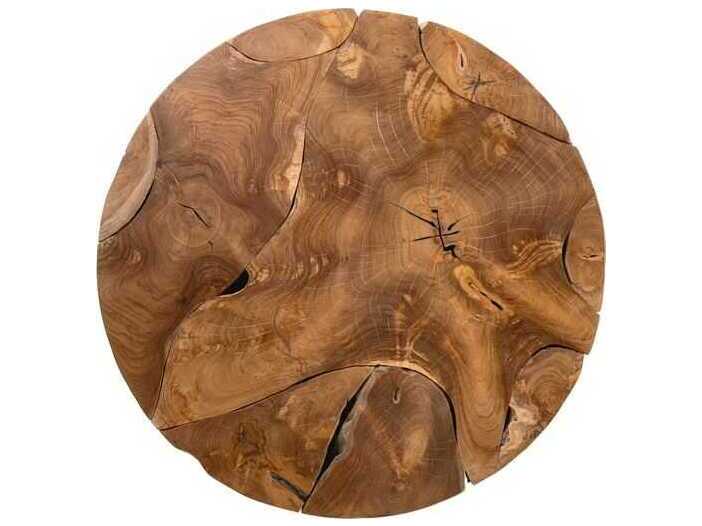 Classic Home Rhea Round Wood Coffee Table