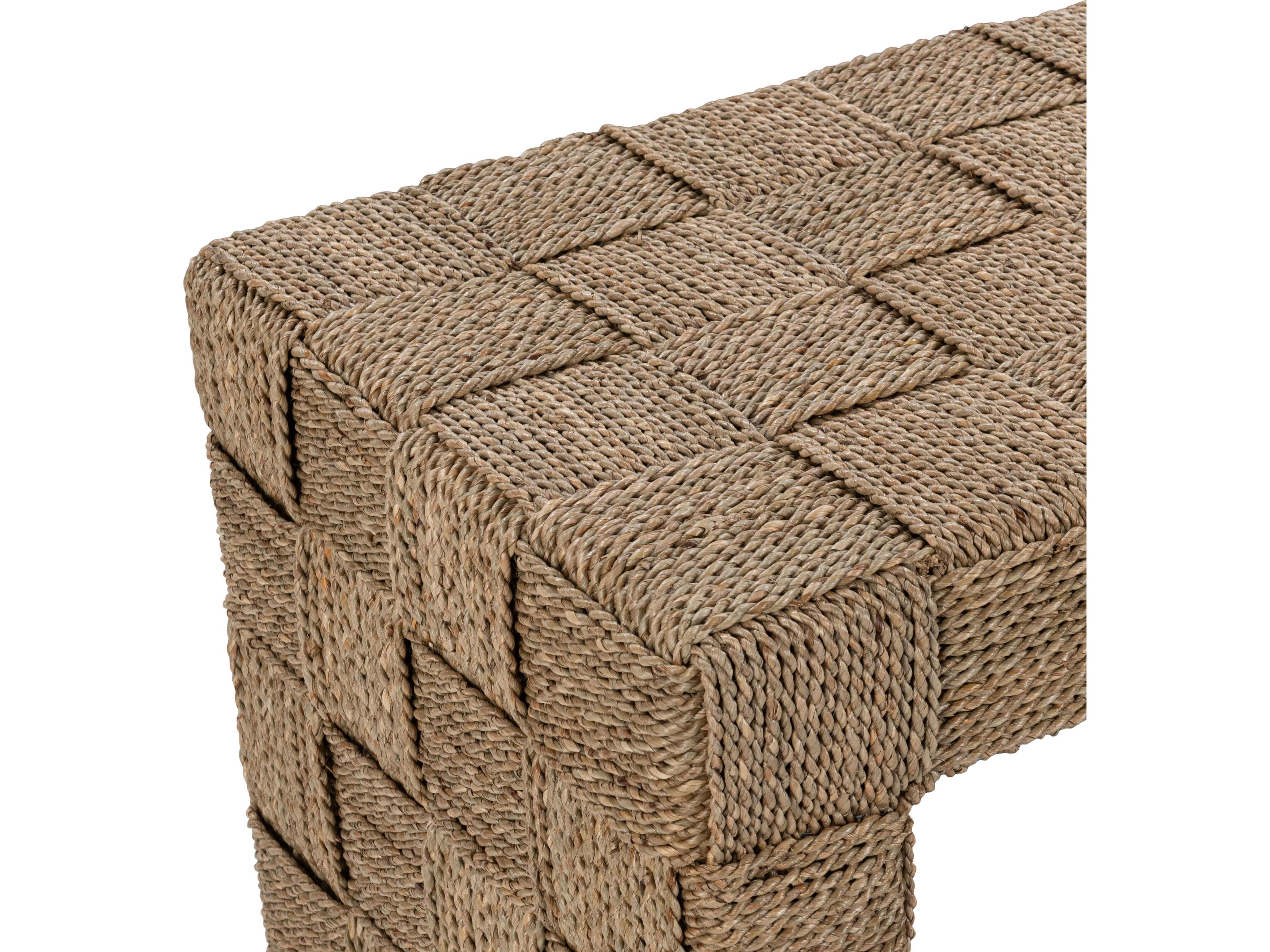 Classic Home Neyla Rectangular Rattan Natural Console Table