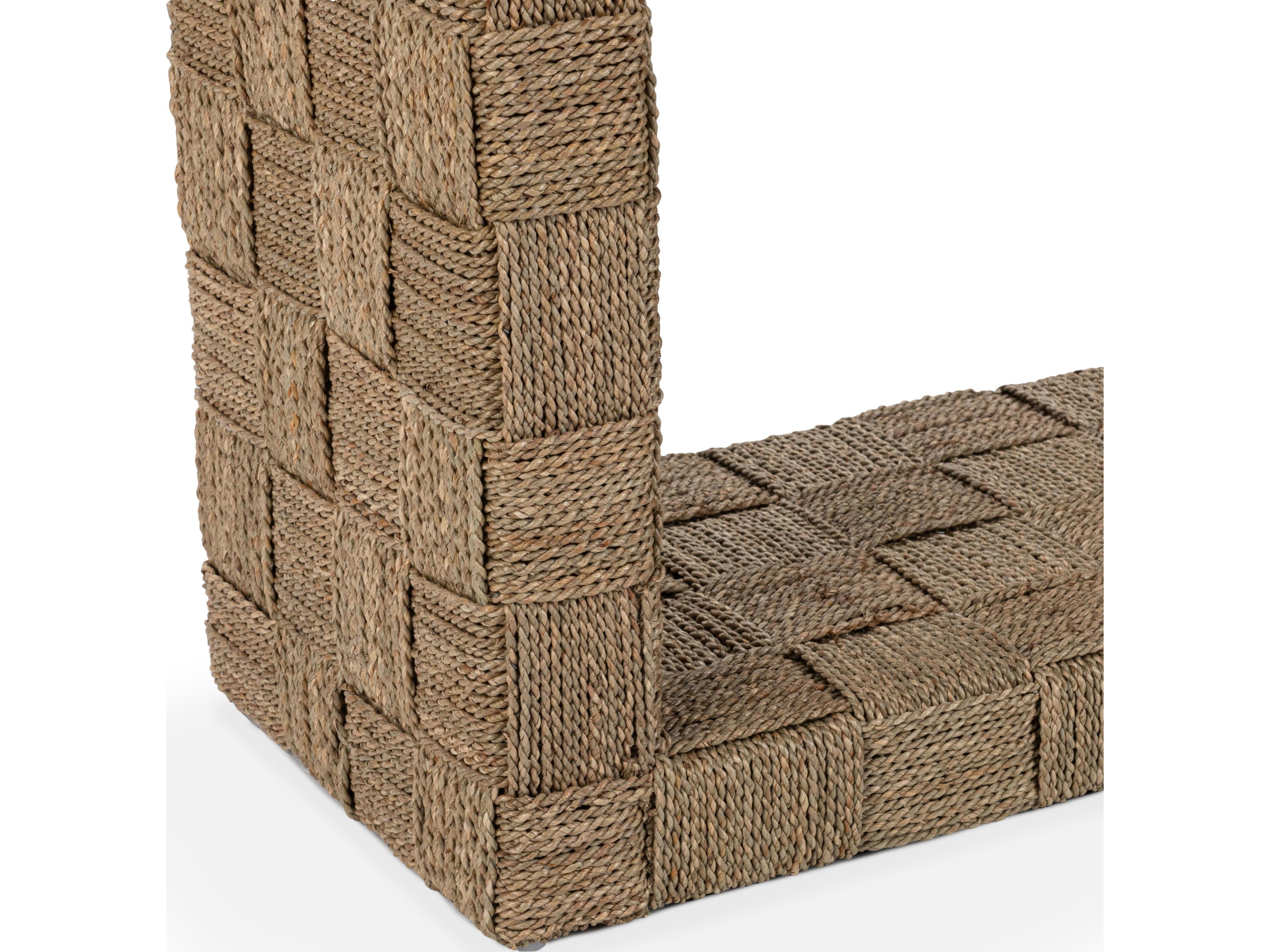 Classic Home Neyla Rectangular Rattan Natural Console Table