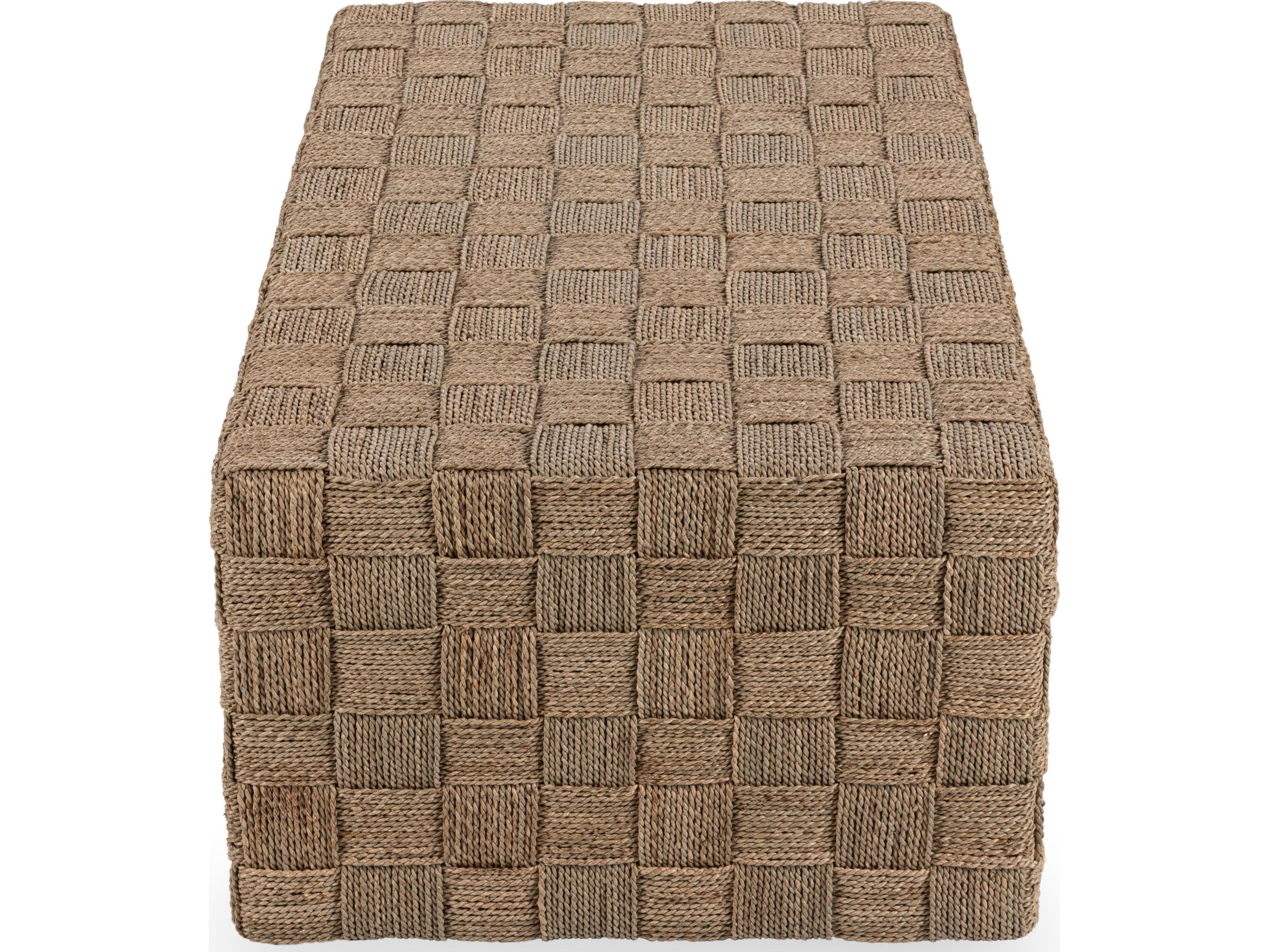 Classic Home Neyla Rectangular Rattan Natural Coffee Table