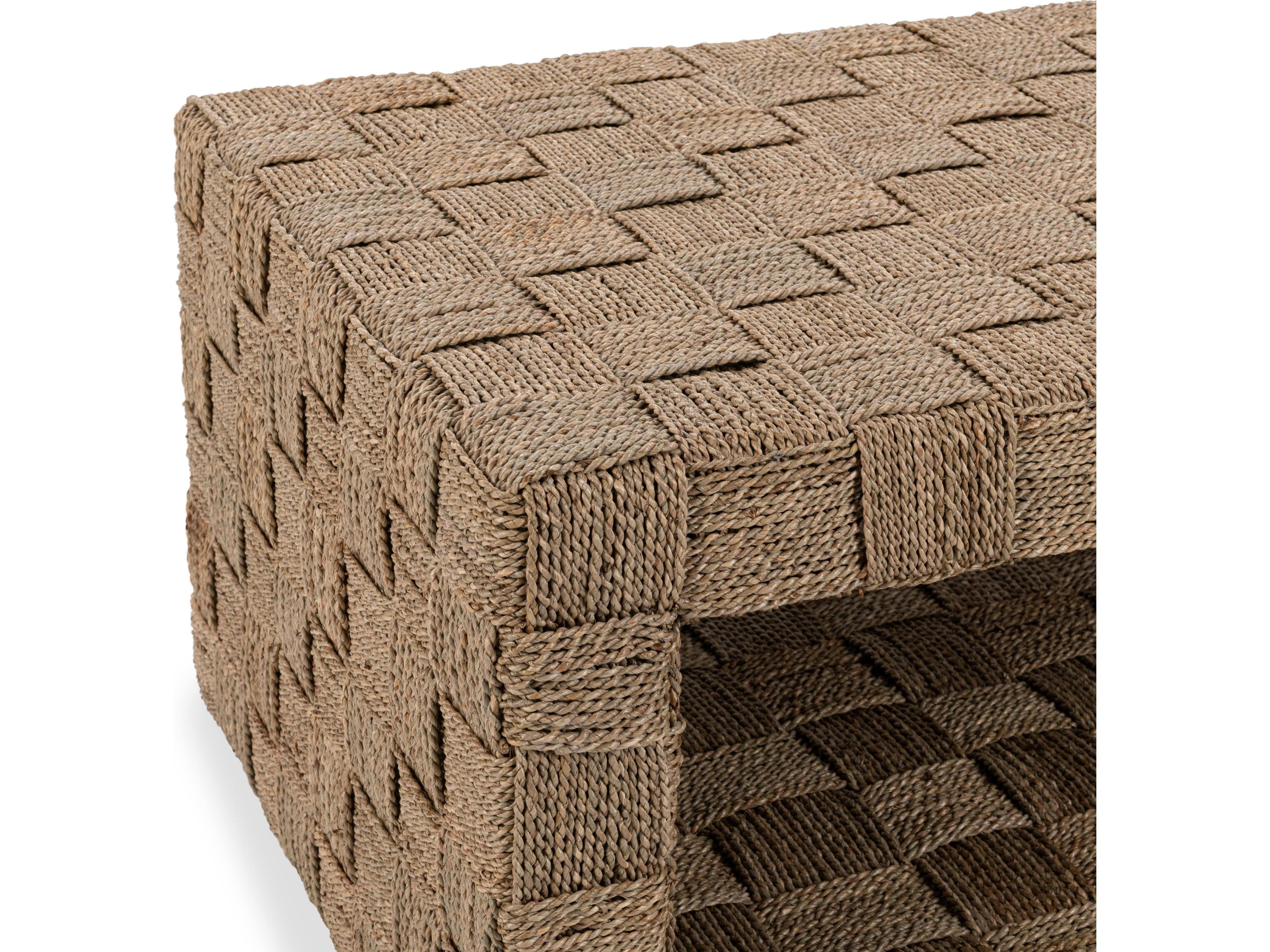 Classic Home Neyla Rectangular Rattan Natural Coffee Table