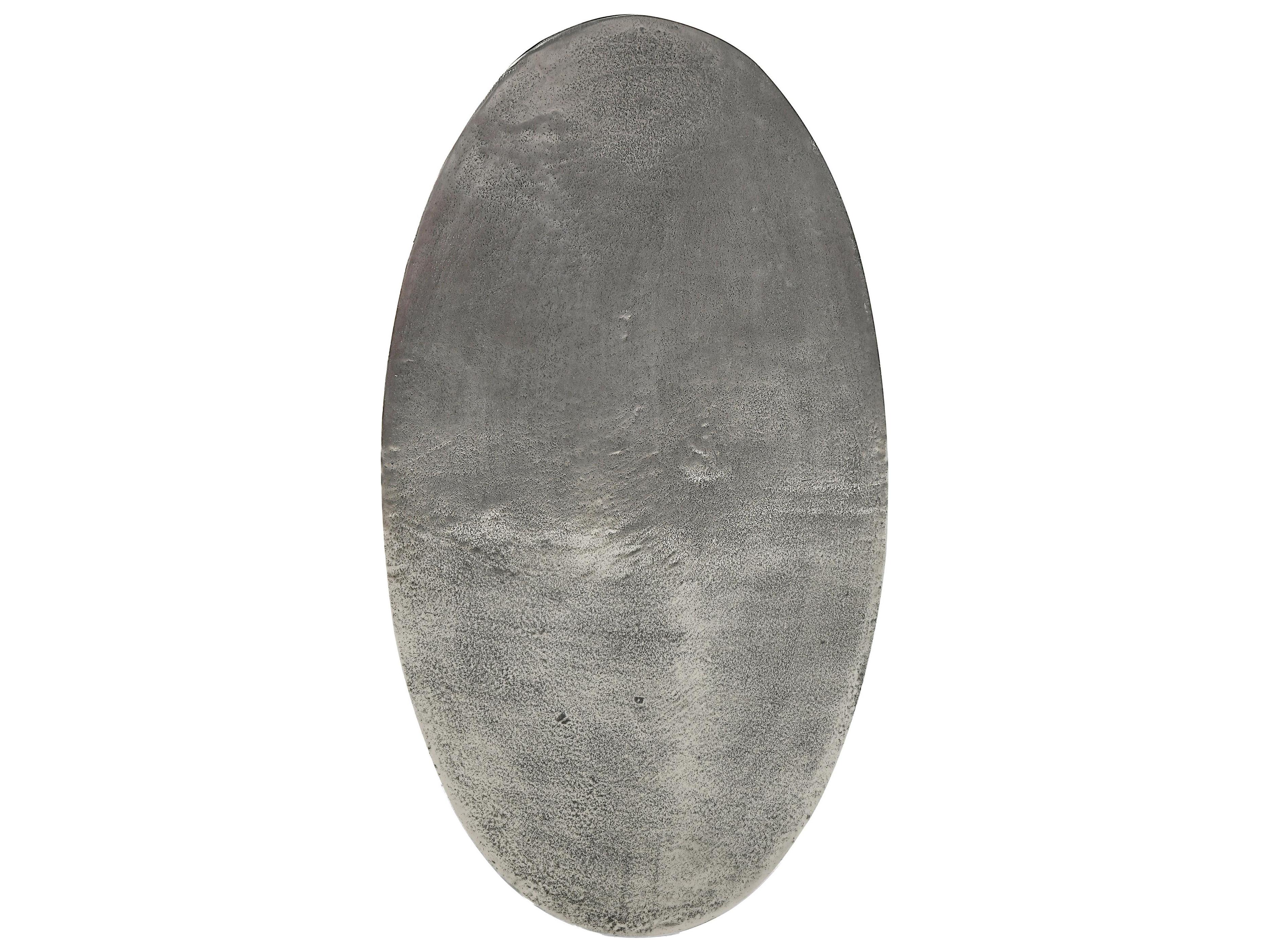 Classic Home Flores Oval Metal Nickel Coffee Table