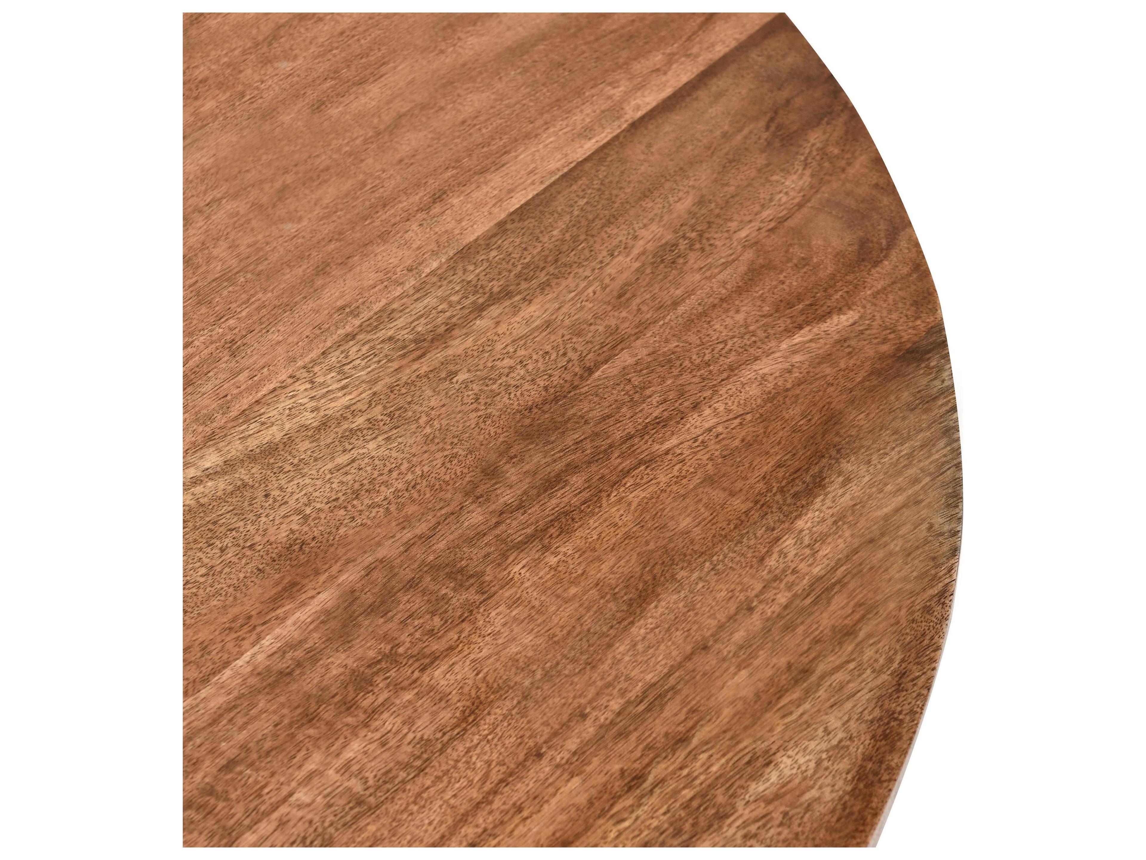 Classic Home Penelope Round Wood Natural Brown Coffee Table