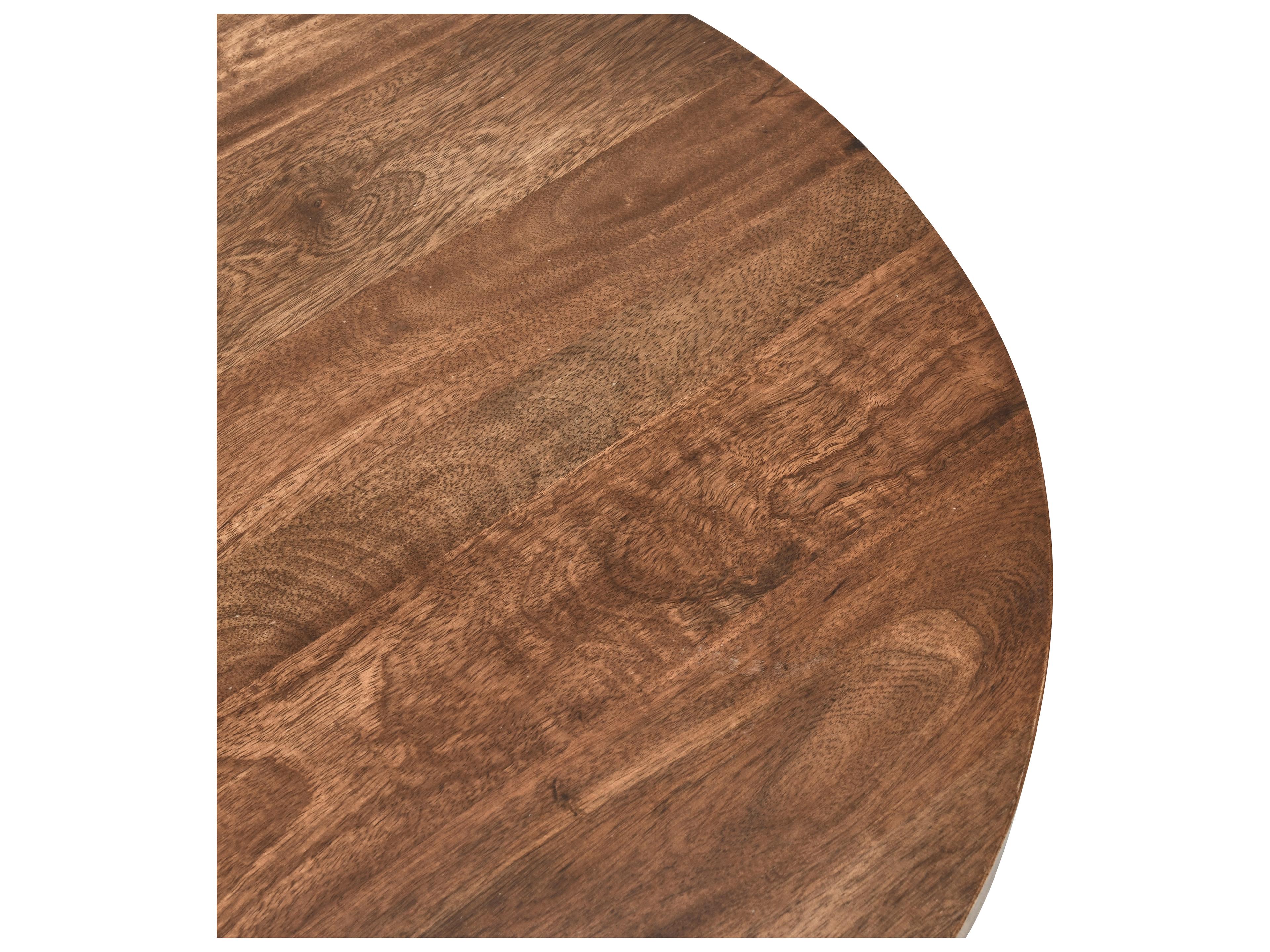 Classic Home Emma Round Wood Natural Brown End Table Set of 2