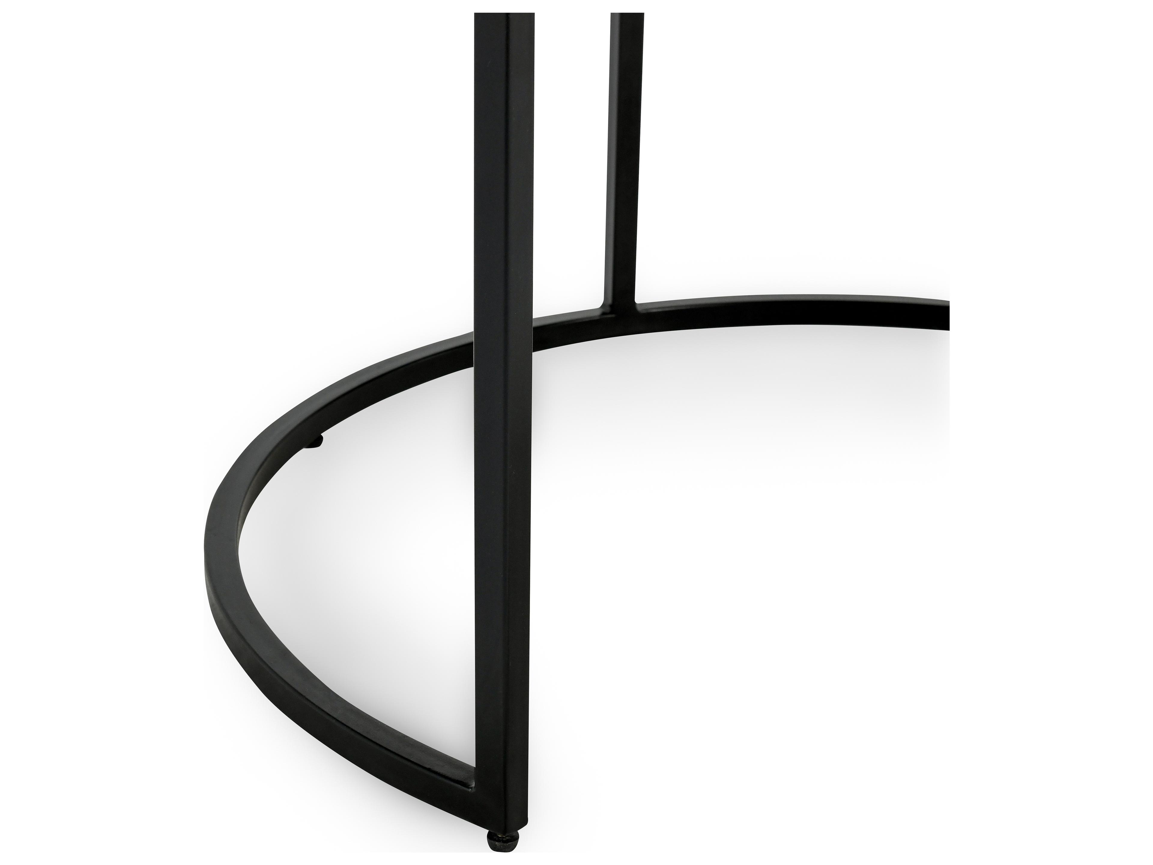 Classic Home Emma Round Wood Natural Brown End Table Set of 2