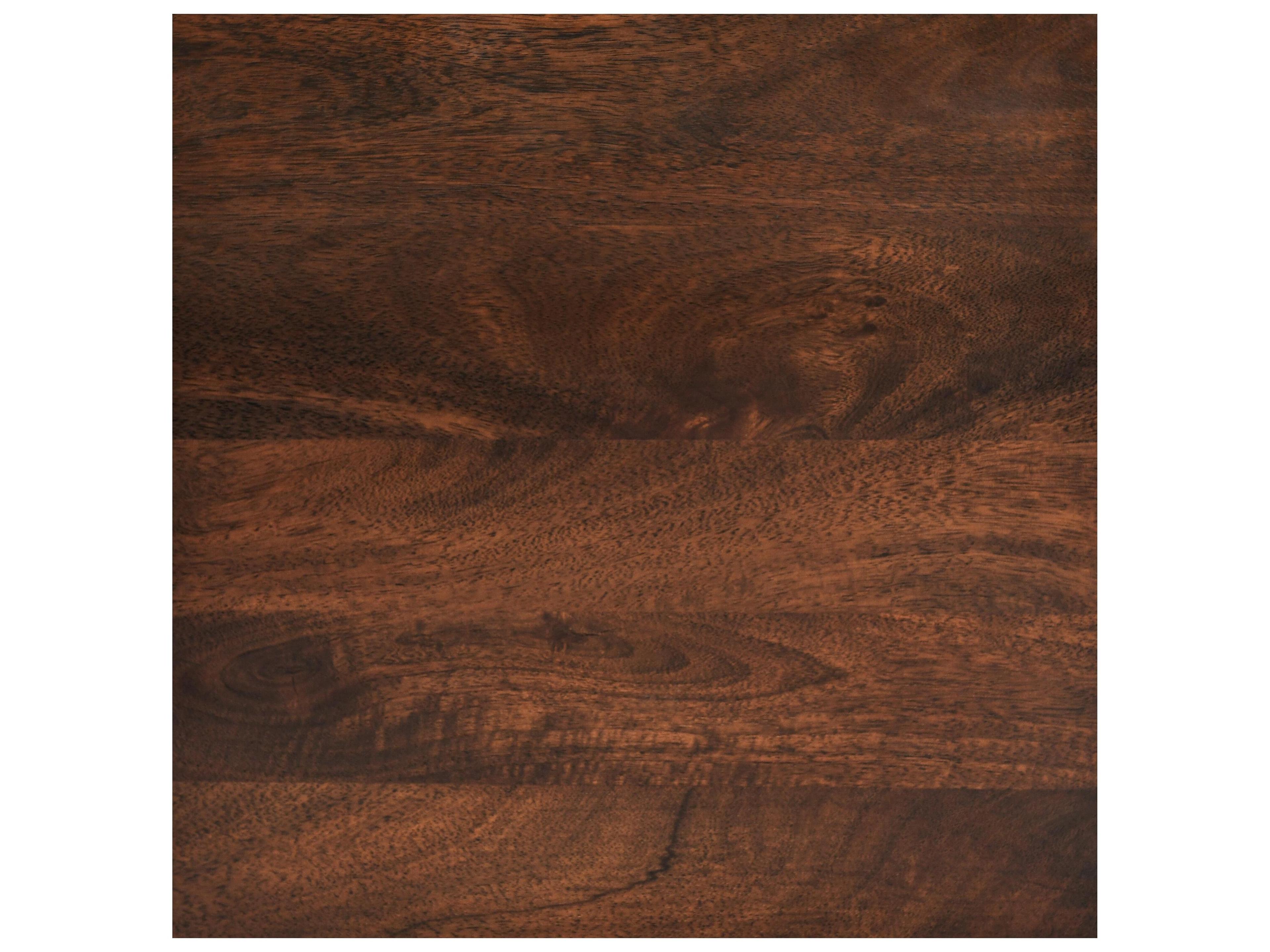 Classic Home Lindt Square Wood Top Hand Ed In Dark Brown End Table